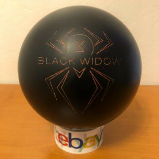 Rare Hammer Black Widow Bowling Ball 15 Matte Black Drilled With Inserts