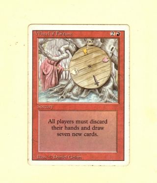 Magic The Gathering Card 196 Wheel Of Fortune Lp Revised 3rd Edition English