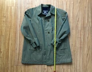 Vintage Burberry Rare Trench Coat Army Green Size M - L Authentic Commander Ii