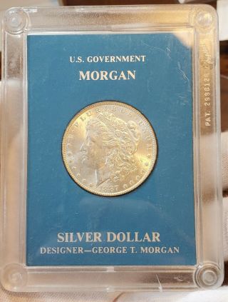 1887 Choice Bu Gorgeous Fresh Rare U.  S Government Slab Morgan Silver Dollar