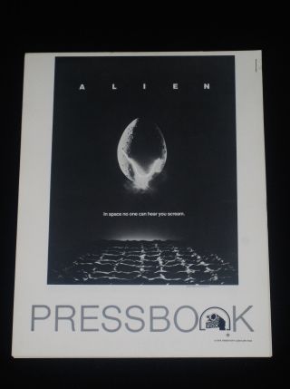 Alien 1979 Ridley Scott Sci - Fi Horror Pressbook Near Rare
