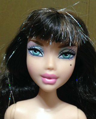 Barbie My Scene Icy Bling Delancey Doll Brunette Sparkling Hair Rare
