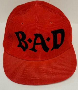 Vintage Big Audio Dynamite Hat B.  A.  D.  Cap Rare Mick Jones Ex - Cond.  See Photos