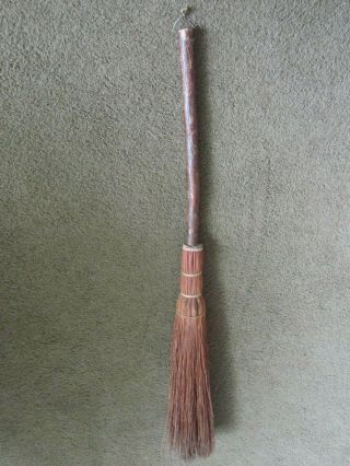 Rare Antique 43 1/2 " Corn Husk Hearth Sweeper Broom