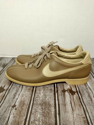 Vintage Nike Bowling Shoes Men’s 9.  5 Brown/tan 830406sn 80s 9.  5 Rare Vgc Look