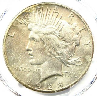 1928 Peace Silver Dollar $1 - Certified Pcgs Au Details - Rare 1928 - P Coin