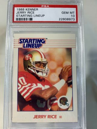 1988 Kenner Jerry Rice Starting Lineup Psa 10 Very Rare Low Pop 6