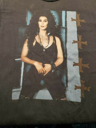 Very Rare Vintage 1990 Cher " Heart Of Stone " Concert Tour T - Shirt Single Stitch