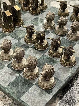 Vintage Rare Antique Russian Opal Chess Board Set