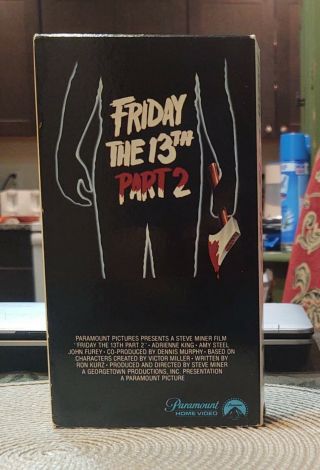 Friday The 13th Part 2 Vhs Horror Paramount 1st Release Slip 1981 Rare