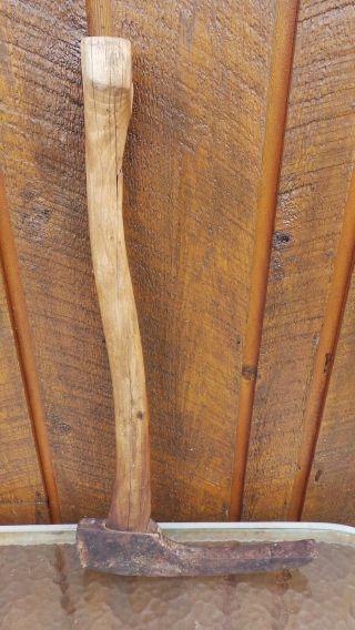 Very Rare Antique Log Pickaroon Lumber Tool Logging Axe Thick Metal Head