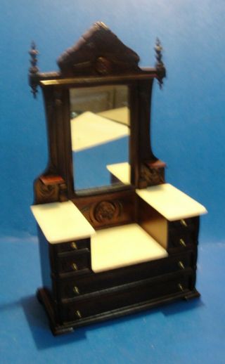 Dollhouse marble top dresser X - acto Coronation series rare from 1970 ' s 1/12 2