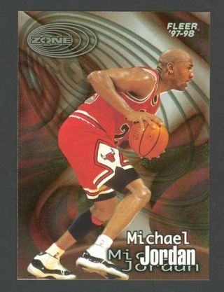 Michael Jordan 1997 - 98 Fleer Zone 10 - Chicago Bulls - Rare -