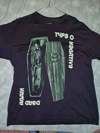 Rare Vintage Type O Negative Dead Again Tour T Shirt Size Xl Thrash Goth Metal