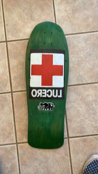 “rare” Lucero Emergency Cross Skateboard Vintage Deck Santa Cruz Sma