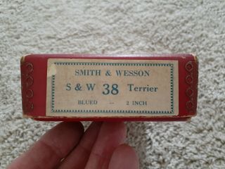 Rare Vintage Smith & Wesson " Red Box " For.  38 S&w Terrier 2 " Blue Revolver