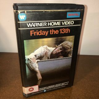 Friday The 13th Part 1 Rare Warner Ex Rental 1st Print Cert X Uk Pal Horror Vhs