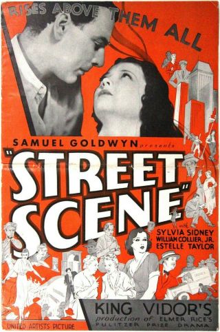 Street Scene - Vintage 1931 Pressbook Complete - Pre - Code - King Vidor - Rare