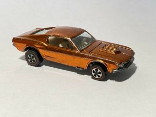 1968 Hot Wheels Redlines Custom Mustang Orange Us Rare