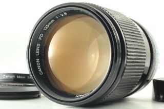 [ Near Rare " O " ] Canon Fd 135mm F/2.  5 Telephoto Mf Lens From Japan 659 - 3