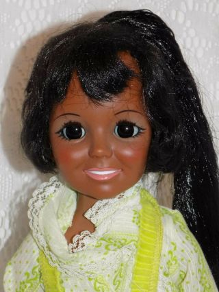 Rare Ideal Crissy Doll African American Black Groovy Pants Suit Long Hair Boxed