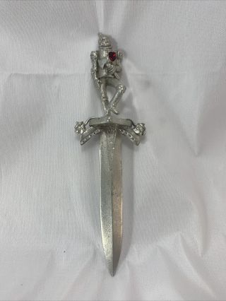 Rare Vintage Comstock Wizard Of Oz Pewter Tinman Letter Opener.  5.  5” Approx