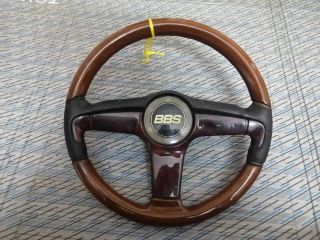 Bbs Wooden Steering Wheel Leather Italvolanti Extremely Rare