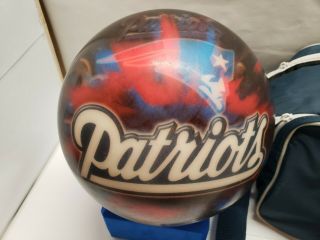 Rare England Patriots Bowling Ball Viz - A - Ball W/ 2 - Ball Bowling Bag