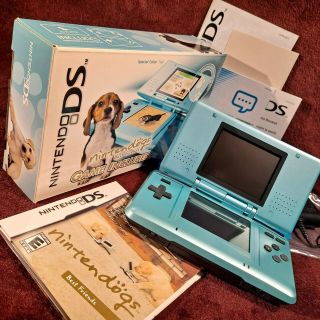 Blue Nintendogs Ds System✨complete Cib Near Mint✨nintendo Console Rare