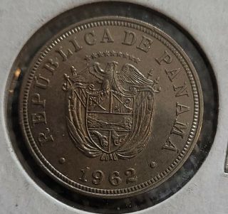 1962 Panama 5 Centésimos Very Rare Proof Coin Km 23.  Only 25 Known.