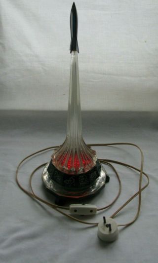Vintage Russian Night Lamp " Rocket Launch " Soviet Space Ussr Gagarin Rare