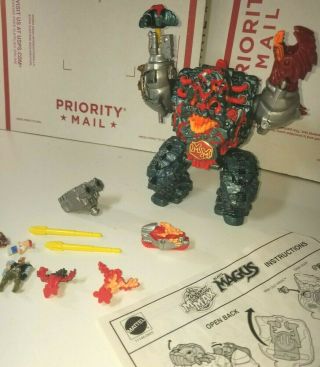 Rare Mighty Max Blasts Magus 1993 Lava Monster W/ All Missiles Motorcycle