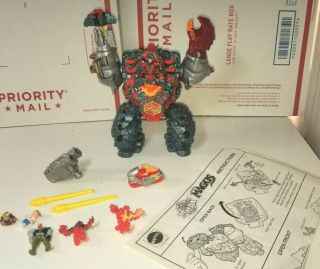 Rare Mighty Max Blasts Magus 1993 lava monster w/ all missiles motorcycle 2
