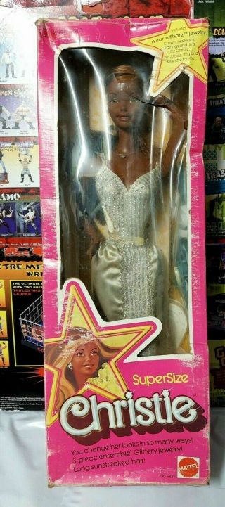 1976 Supersize Christie Doll Barbie Aa 9839 18 " (damage & Tear Box) Rare