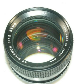 Rare 【near Mint】 Ricoh Xr Rikenon 55mm F/1.  2 Pentax K Mount Lens