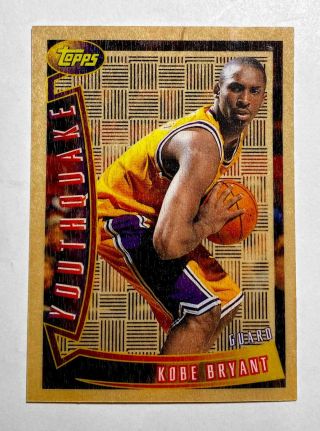 Kobe Bryant 1996 - 97 Topps Youthquake Rookie Rc Insert Yq15 Rare Sp Lakers Hof