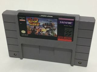 Wild Guns Snes Nintendo Cleaned Authentic Great Label Rare
