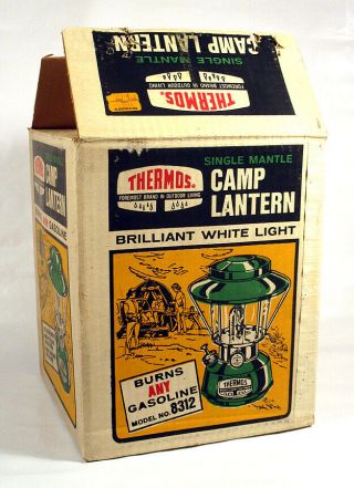 1973 Rare Vintage Nos Thermos Gasoline Camp Lantern 8312 Old Stock