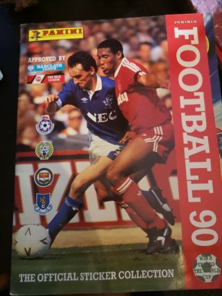 Rare Panini Football 90 / 1990 Complete With Poster