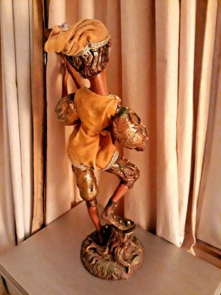 VTG Hollywood Regency Mid Century Rare Large Stunning Statues Musical Nymphs 4