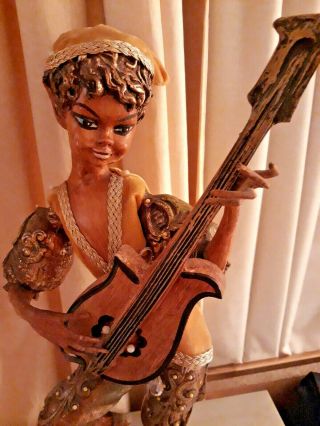 VTG Hollywood Regency Mid Century Rare Large Stunning Statues Musical Nymphs 5