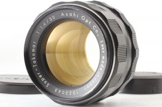 Exc,  5 [rare 8 Element] Pentax Takumar 50mm F/1.  4 Mf Lens M42 From Japan