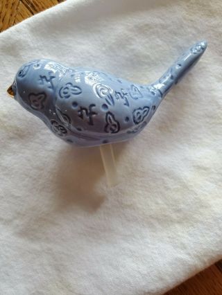 Nora Fleming Retired Mini Rare Bluebird Of Happiness Hand Painted