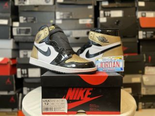 Nike Air Jordan Retro 1 High Og Gold Toe Rare Supreme Hot Yeezy