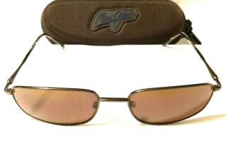 Rare Maui Jim South Shore Sunglasses Espresso Bronze Polarized Lenses Mj 115 - 19