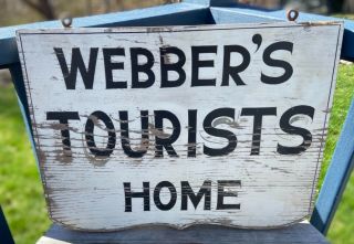 Old Tourist Home Sign Untouched Maine 1920 - 30’s Double Sided Rare Find
