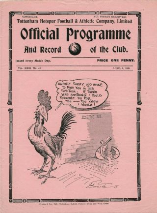 Rare Pre - Ww2 War Football Programme Tottenham Hotspur V Tranmere Rovers 1939