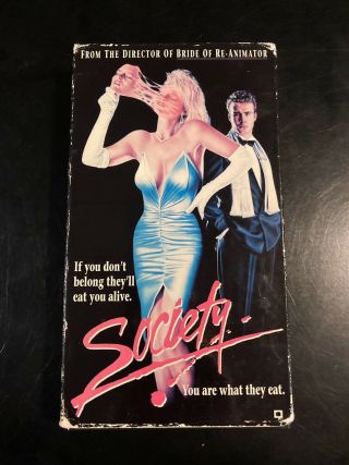 Society Vhs Horror 1989 Republic Pictures Vintage Cult Slasher Gore Rare