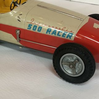 Rare Sears Indianapolis 500 Racer 50’s 60’s Tin Toy D Battery Box read 4