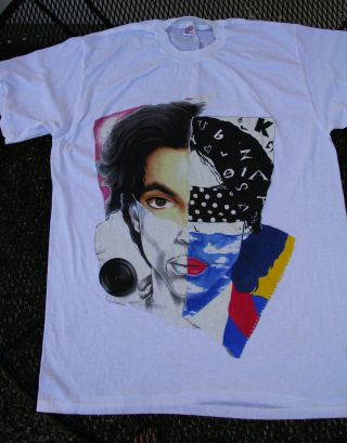 Vintage Prince 1988 Tour Concert T Shirt Rare Collage Design Retro